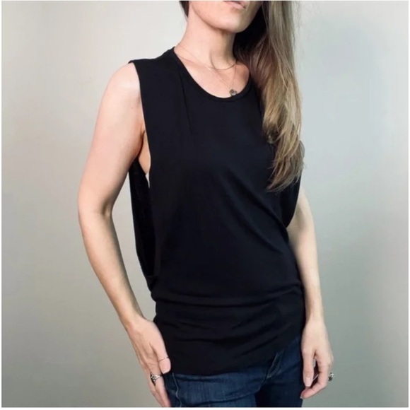 All Saints Alvie Silk Panel Sleeveless Top Designer Luxury Revolve Anthropologie - Picture 2 of 8